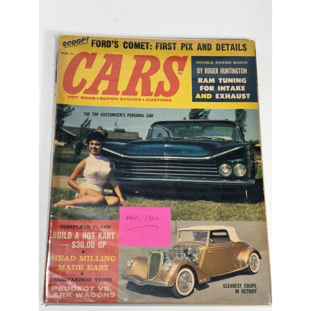 5 Lot Hi-Performance Cars Magazine Drag Racing‎ Muscle 1950's-1960's